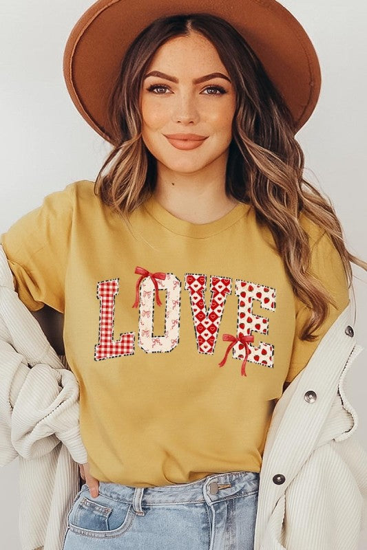 Love Pattern Valentine Graphic Tee