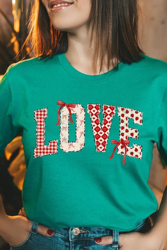 Love Pattern Valentine Graphic Tee