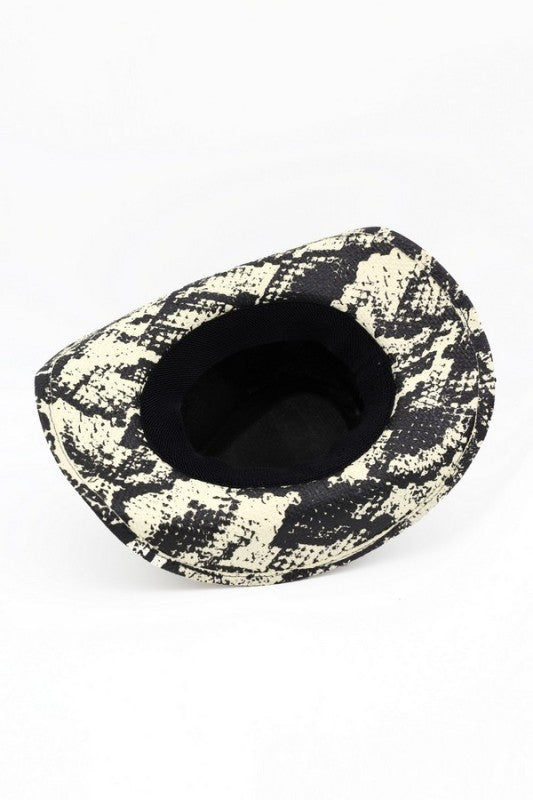 Western Longhorn Snake Printed Cowboy Hat