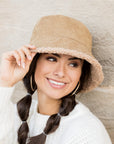 Reversible Sherpa Boucle Bucket Hat
