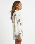 Floral Linen Blend Blouson Two-Piece Set