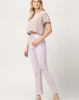 Vervet by Flying Monkey Stretch Mom Jeans in Madden