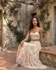 Floral Bustier & Maxi Skirt Set | Romantic Two-Piece