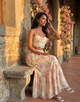Floral Bustier & Maxi Skirt Set | Romantic Two-Piece