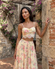 Floral Bustier & Maxi Skirt Set | Romantic Two-Piece