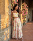 Floral Bustier & Maxi Skirt Set | Romantic Two-Piece