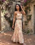 Floral Bustier & Maxi Skirt Set | Romantic Two-Piece