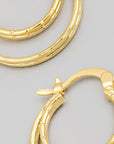 Fame Pincatch Double Circle Hoop Earrings