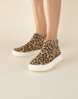 Route-S High Top Leopard Sneakers