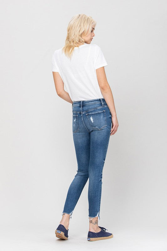 VERVET by Flying Monkey High Rise Ankle Skinny Hem Detail