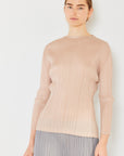 Marina West Swim Pleated Long Sleeve Boatneck Top