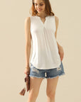 Ninexis Full Size Notched Sleeveless Top