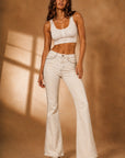 GJG Denim Westwood Studded Bootcut Jeans — Natural Ecru