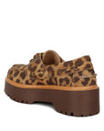 Onglur Leopard Print Suede Oxford Loafers