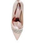 Rhodolia Diamante Brooch Detail Satin Pumps