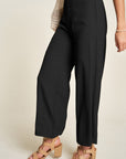 Davi & Dani Wide Leg Mid-Rise Pants