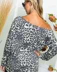 e Luna Cheetah One Shoulder Plus Top