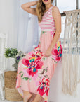 e Luna PLUS Floral Mix Tank Maxi Dress