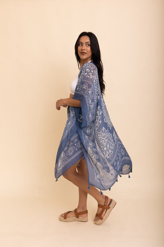 Mandala Tassel Kimono by Leto - Online Only