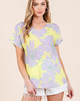 BOMBOM Floral Short Sleeve T-Shirt