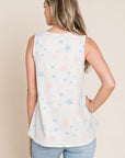 BOMBOM Star Print Round Neck Tank