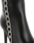 Kalina Rhinestones Chain Detail Boots