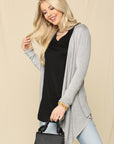 Celeste Full Size Open Front Knit Cardigan