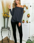 e Luna PLUS Solid One Shoulder Top