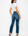 Artemis Vintage Plus-Size High-Rise Double-Waistband Straight Jeans – Dark Wash