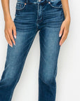 Artemis Vintage Plus-Size High-Rise Double-Waistband Straight Jeans – Dark Wash