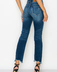 Artemis Vintage Plus-Size High-Rise Double-Waistband Straight Jeans – Dark Wash