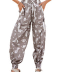 Western Cactus Cowgirl Drawstring Jogger Pants