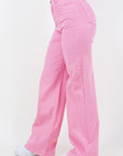 GJG Denim Wide Leg Jean in Bubblegum Pink