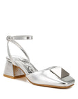 Griselda Brooch Detail Ankle Strap Sandals