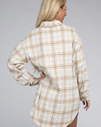 Beige Plaid Shacket