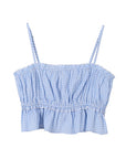 Lilou Blue Gingham Tank Top