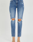 Risen Full Size High Rise Knee Distressed Skinny Jeans