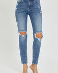 Risen Full Size High Rise Knee Distressed Skinny Jeans