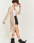 Jade By Jane Fringe Knit Cardigan