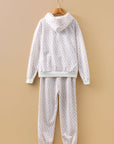 Floral Kangaroo Pocket Hoodie and Sweatpants Set