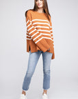 BiBi Ribbed Hem Stripe Sweater