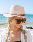 Boho Accent Panama Hat