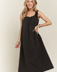 ADORA Drawstring Slit Back Cargo Dress