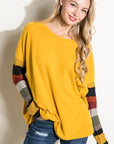 e Luna PLUS Cozy Colorblock Top