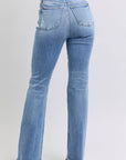 Judy Blue Full Size Raw Hem High Rise Bootcut Jeans