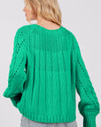 SAGE + FIG Cable-Knit Long Sleeve Sweater