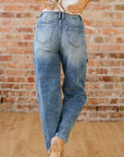 Denim Vintage Washed Seam Shift Jeans