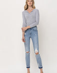 Flying Monkey Mid Rise Crop Skinny Jean  - Online Only