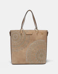 Nicole Lee USA Metallic Stitching Embroidery Inlaid Rhinestone Tote Bag