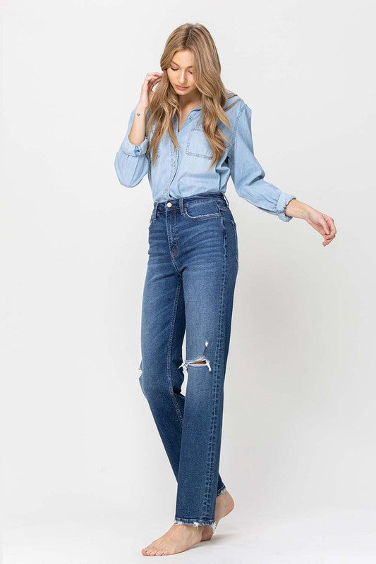 Flying Monkey Super High Rise Straight Leg Jean - Online Only